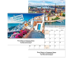 Scenic Europe Spiral Wall Calendar