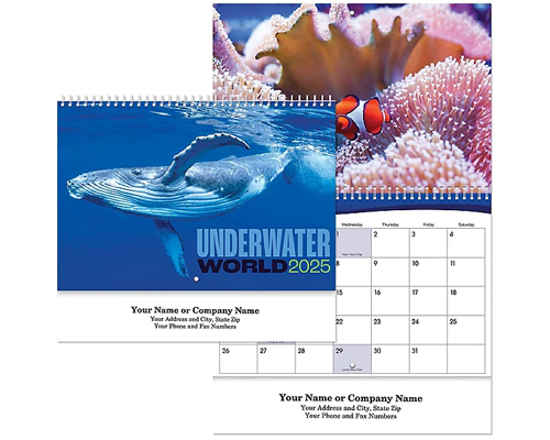 Underwater World Spiral Wall Calendar